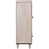 vidaXL Visok predalnik s polico Bela 60 x 33 x 100 cm trden mangov les | Shoptok.si