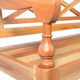 BATAVIA klupa 98 cm masivno drvo mahagonija svjetlo smeđa | shoptok.hr