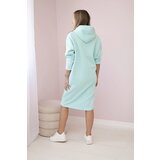 Kesi Hooded dress with a side slit mint | shoptok.hr