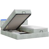  Krevet od pjene s madracem i LED-om Svjetlosiva 200 x 200 cm | shoptok.hr