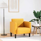  Fotelja za kauč s naslonima za ruke svijetložuta | shoptok.hr