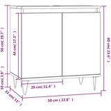 vidaXL Kupaonski ormarić boja hrasta 58x33x60 cm konstruirano drvo | shoptok.hr