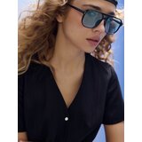 Sinsay Klasična mini haljina s viskozom i dodatkom lana | shoptok.hr