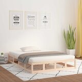  Okvir za krevet od masivnog drva 135 x 190 cm bračni | shoptok.hr