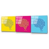 WALLXPERT dekorativna slika od kaljenog stakla (3 komada)uv 851 50 x 50 | ePonuda.com