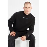 Trendyol Black Men Regular Fit Turtleneck Long Sleeve Embroidered Sweatshirt cene