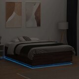  Okvir za krevet s LED svjetlima boja hrasta 140 x 190 cm drveni | shoptok.hr