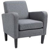 Nesta Relax fotelj, oblazinjen enosed, lesene noge, lanena prevleka, svetlo siv, 66x72x74 cm, (5000493862) | Shoptok.si