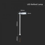  Spoljna LED lampa LED/7W/230V 3000K IP65 bela 102 cm | Eponuda.com