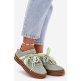 Boto Women Sneakers On Platform With Decorations Green Vinness | shoptok.hr