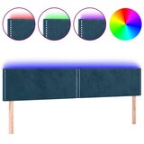  LED uzglavlje tamnoplavo 160x5x78/88 cm baršunasto | shoptok.hr