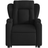  Naslonjač na podizanje od tkanine crni | shoptok.hr