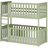 Molarem Home Drveni dječji krevet na kat Konrad - olive - 180x80 cm - Madrac PE pjena 8 cm-spužvasti madrac | shoptok.hr