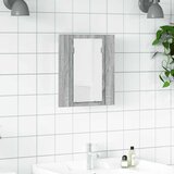  LED kupaonski ormarić s ogledalom boja hrasta 40x12x45cm drveni Siva Cene