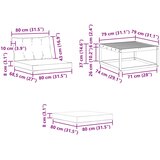  Set vanjskih sofa 4 kom. Bijela i krem | shoptok.hr