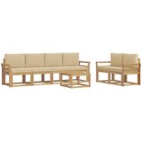  Set vanjskih sofa 7 kom. Bijela i bež 59 x 59 x 37 cm | shoptok.hr