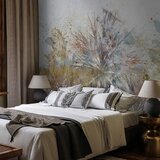  Foto tapeta - Grey palms - plant motif in an abstract composition with patterns 200x140 | shoptok.hr