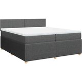  Krevet s oprugama i madracem tamnosivi 200 x 200 cm od tkanine | shoptok.hr