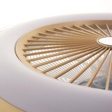  LED prigušiva plafonska lampa sa ventilatorom ZEPHYR LED/48W/230V zlatna + daljinski upravljač | Eponuda.com