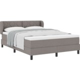  Krevet s uzdignutim dnom s madracem taupe 140x200 cm tkanina | shoptok.hr