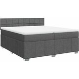 Maison Chic Box spring postelja - Vzmetna postelja z vzmetnico temno siva 200x200 cm blago SL24658, (21890234) | Shoptok.si