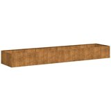 vidaXL Planter Rusty 360x80x40 cm Vremensko odporno jeklo | Shoptok.si