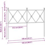  Metalno zamjensko uzglavlje bijelo 120 cm | shoptok.hr