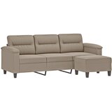  Trosjed s tabureom smeđesivi 180 cm od mikrovlakana | shoptok.hr