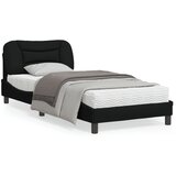 vidaXL Okvir kreveta s LED svjetlima crni 90 x 200 cm od tkanine | shoptok.hr