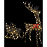 vidaXL Jelenova sani Toplo bela 120 cm 55 cm Ratan | Shoptok.si
