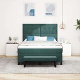  Krevet s podnicom s madracem i klupom tamnozeleni 140x200 cm baršun | shoptok.hr