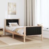  Okvir kreveta Smeđa i crna 80 x 200 cm Masivna borovina | shoptok.hr