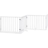  Vrata za pse s vratašcima 4 panela sklopiva 320 cm drvo topole Bijela 80 x 60 x 2 cm | shoptok.hr