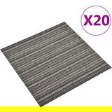 vidaXL Talna obloga preproga 20 kosov 5 m² 50x50 cm črtasta antracitna Cene