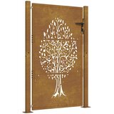  Vrtna vrata 100x125 cm Corten čelik Dizajn stabla | shoptok.hr