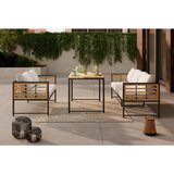 Ambia Garden VRTNA MIZA les, kovina naravne barve, črna | Shoptok.si