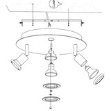 Eglo pawedo 1 spot/4, led, gu10, 4x3w, 4x240lm, nikl-mat/hrom bela | Eponuda.com