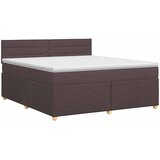  Boxspring krevet s madracem Tamno smeđa 140 x 200 cm Tkanina Slike