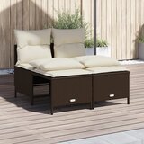 Maison Chic Seti vrtnega pohištva - Vrtna garnitura - Vrtni pohištvo set 4-delna z blazinami rjav poli ratan, (21818579) | Shoptok.si