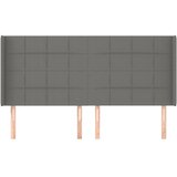  Uzglavlje s ušima tamnosivo 163x16x118/128 cm od tkanine | shoptok.hr