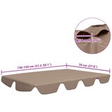 Zamjenski krov za vrtnu ljuljačku smeđesivi 150/130 x 105/70 cm | shoptok.hr