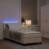 Box spring krevet s madracem Krema 80 x 200 cm tkanina | shoptok.hr
