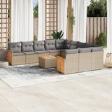 vidaXL 13-dijelni set vrtnih sofa s jastucima poliratan Bež | shoptok.hr