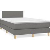 vidaXL Box spring postelja z vzmetnico temno siva 120x190 cm blago Cene