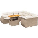Maison Chic Seti vrtnega pohištva - Vrtna garnitura 9-delna z blazinami bež poli ratan, (21804056) | Shoptok.si