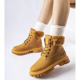 Gemre Brown boots with decorative fur by Alberta | Shoptok.si