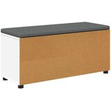  Klupa za hodnik s jastukom s policom Bijeli 100 x 38 x 46 cm | shoptok.hr