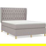  Krevet box spring s madracem svjetlosivi 140x200 cm od tkanine | shoptok.hr