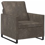  Set sofe 2 pcs Tamnosiva Umjetni sued - Tamnosiva 1-Sjedalo + 2-Sjedalo (120 cm) | shoptok.hr