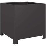 vidaXL Vrtne sadilice 2 kom crne 40x40x40 cm čelične | shoptok.hr